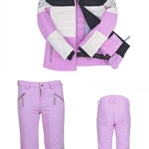 Bogner Pink and White Kids Jacket & Pants Set